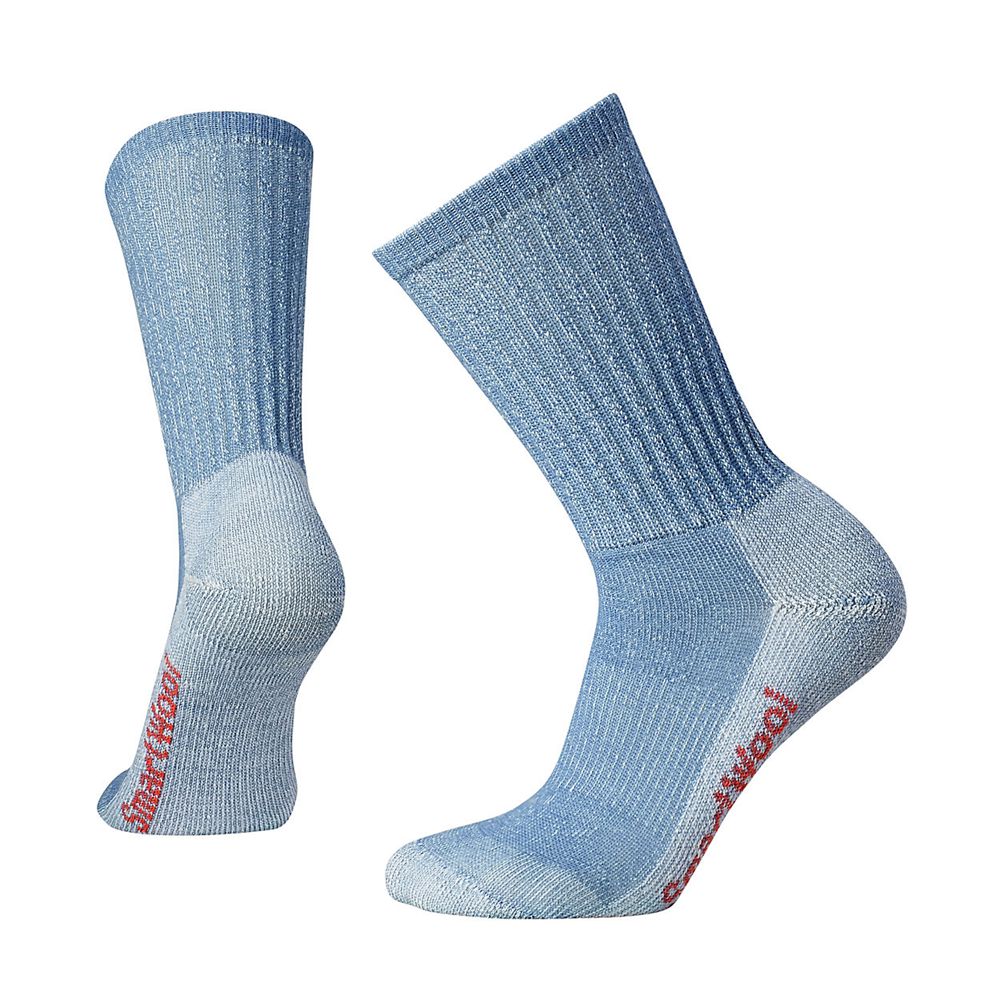 The North Face Socks Womens Australia - The North Face Smartwool Hike Light Crew Blue (DRK-045376)